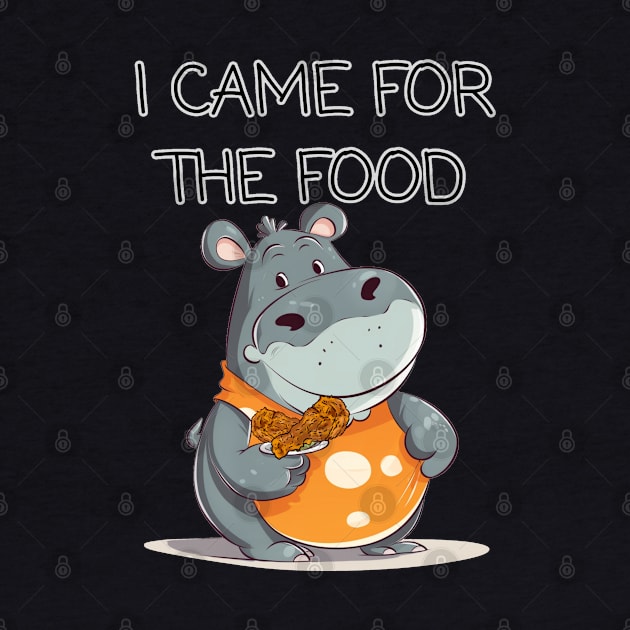 Hungry Hippo and Chicken, I came for the Food by FrenArt